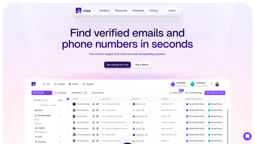 Wiza homepage